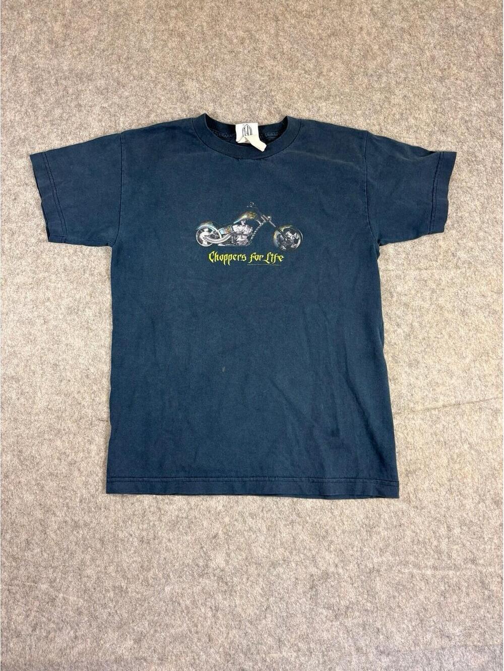 West Coast Choppers Shirt Kids L Blue Bike Biker Graphic Tee T-Shirt